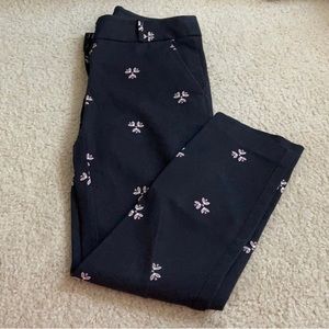 LOFT Floral Skinny Dress Pants